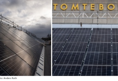Large-scale solar panel installation now operating